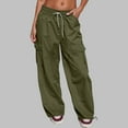 thumbnail image 3 of Women's Casual High Waisted Loose Wide Leg Pants for Everyday Comfort Ideal for Summer and Fall Activities Senistyle Pants,Color:Green,Size:XL, 3 of 4