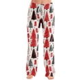 thumbnail image 2 of UDAUDU Christmas Pajamas Pants for Women Comfort Xmas Print Wide Leg Pants Drawstring Stretch Loose Fit Pajama Pants M, 2 of 6