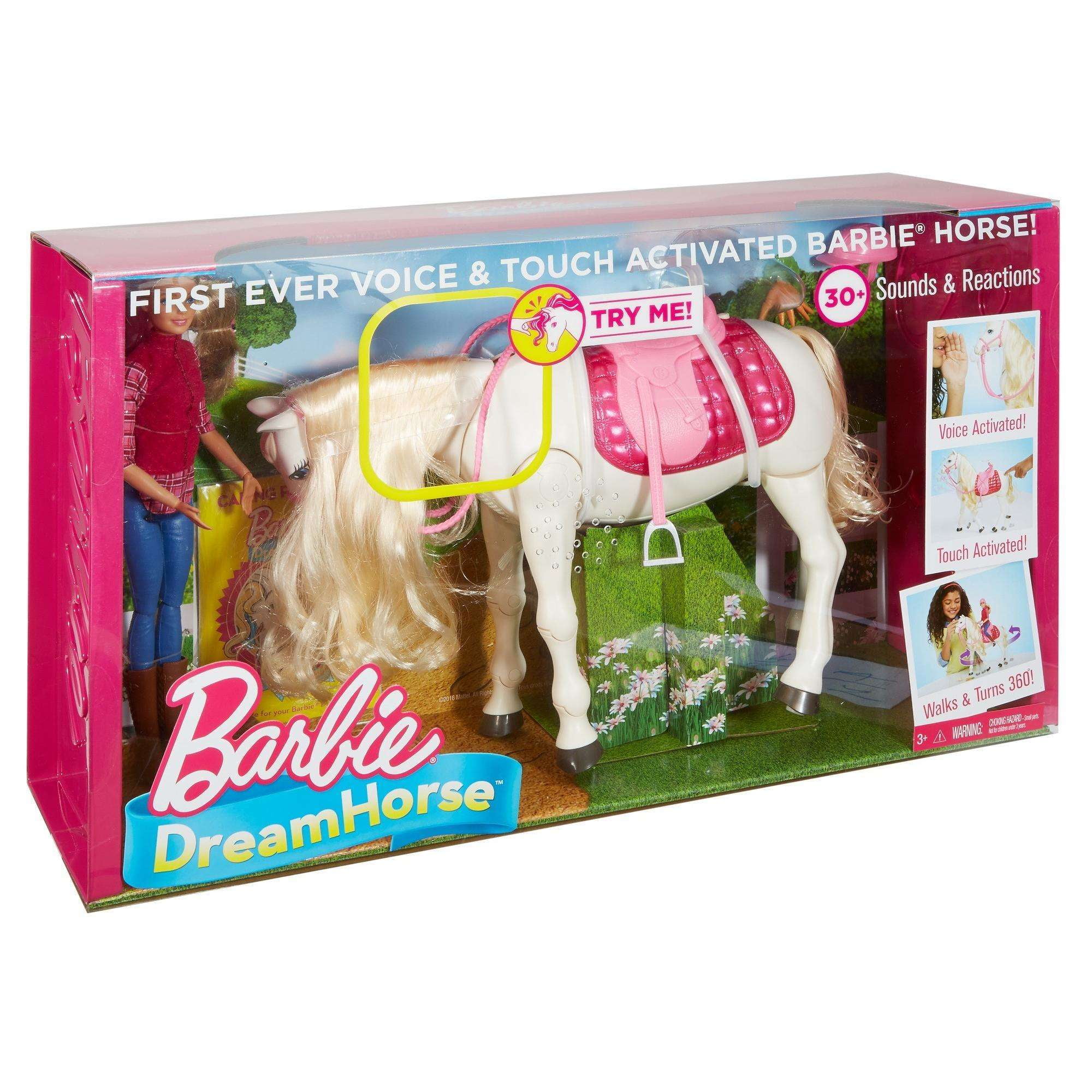 Meeting Revolutionary director Barbie DreamHorse & Blonde Doll, Interactive Toy with 30+ Reactions -  Walmart.com