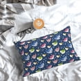 thumbnail image 5 of Pofeuu Colorful Cartoon Shark Print Polyester Microfiber Plush Pillowcases, Super Soft and Cozy Pillow Case Covers with Envelop Closure（Pillow core not included）-14"x20", 5 of 6