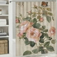 thumbnail image 6 of JEUXUS Shower Curtain Set Vintage Rose Coquette, Rustic Pink Rose, Pink Vintage White, 6 of 7