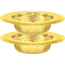 CATPAN Kitchen Sink Strainers, 2 Pack Stainless Steel Mesh Sink Drain Basket Food Catcher, Large Wide Rim of 4.5 Inches Diameter, Gold