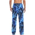 thumbnail image 2 of HPINK-T Blue Lightning Men's Pajama Pants Soft Comfy Sleep Lounge Pants Pjs Bottoms with Pockets, 2 of 7