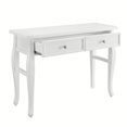 thumbnail image 2 of Linon Table Console en Bois à Deux Tiroirs Blanc, 2 of 12