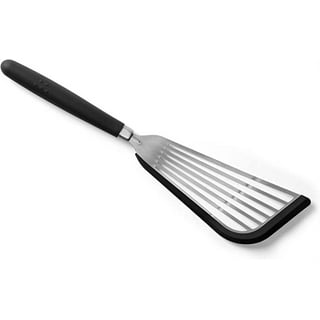 Shengxiny Kitchen Supplies Clearance Nonstick Spatula Turner Stainless Steel Fish Spatula with Silicone Edge Kitchen Slotted Spatula Turner Gray, Size