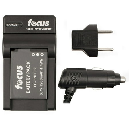 Focus Replacement Rechargeable Lithium-Ion Battery and Charger for Nikon EN-EL12
