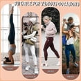 thumbnail image 4 of Women's Black Leggings Soft High Waist Tummy Tights Sports Fitness Gym Running Yoga Pants, 4 of 5