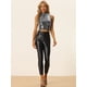 thumbnail image 4 of Top de lentejuelas para mujer sin mangas Party Metallic Sparkly Top Plateado oscuro XS, 4 of 6