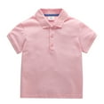 thumbnail image 4 of Pink Polo Shirt Boys 14-16 Kids Boys Polo Shirts for Toddler Short Sleeve Collared Shirt Blouse Little Boys Little Girls Clothes, 4 of 4