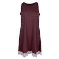thumbnail image 2 of Blusa sin mangas para mujer, tops, vestido corto informal de playa Vino rojo, 2 of 9
