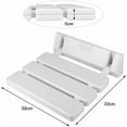 thumbnail image 4 of Asiento de ducha plegable montado en la pared Capacidad de carga 130 kg Asiento de ducha plegable Taburete plegable para baño Taburete plegable de pared Blanco, 4 of 5