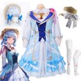 thumbnail image 2 of Disfraz de Kamisato Ayaka para mujer, disfraz de Genshin Impact Springbloom Missive Ayaka, peluca, traje de Halloween, 2 of 5