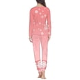 thumbnail image 4 of Pijama informal de manga larga para mujer, conjunto de ropa de dormir de dos piezas, Jersey acogedor, ropa de noche para mujer, regalos de navidad, 4 of 4
