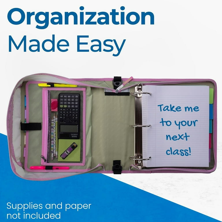 Case-it Mighty Zip Tab Zipper Binder, 3