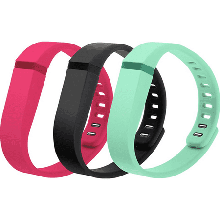 WoCase FlexBand Small Wristbands for Fitbit Flex Activity and Sleep Trackers 3-Pack