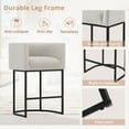 thumbnail image 5 of Dycanpo 27" H Modern Bar Stools Set of 3 with Back and Arms, for Home Kitchen, Light Gray, 5 of 8