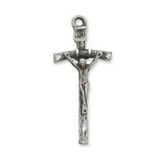 McVan L660 2.08 x 0.9 x 0.28 in. Sterling Silver Papal Crucifix Pendant