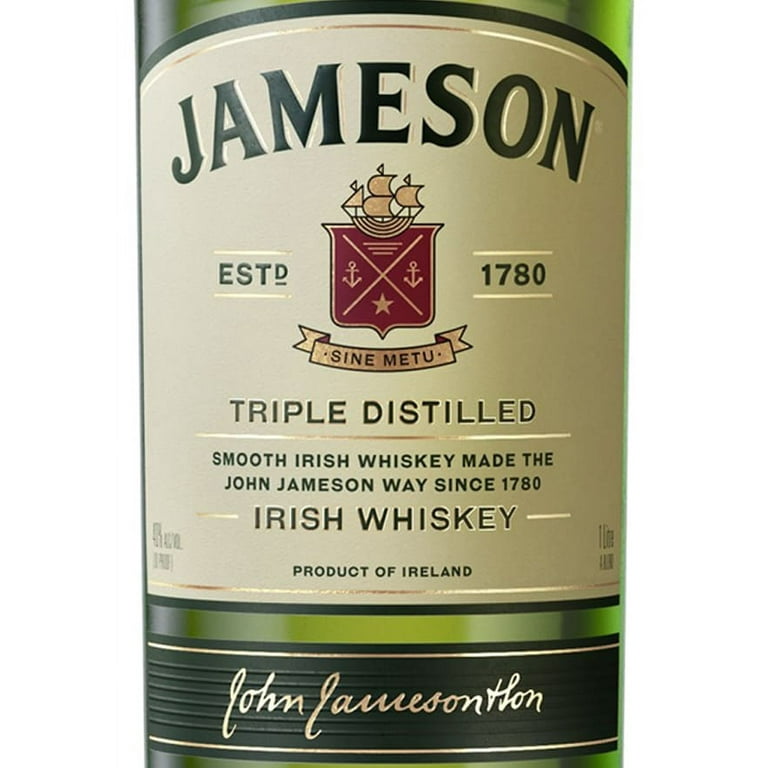 Jameson Original Irish Whiskey, 1 L Bottle, 40% ABV