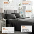 thumbnail image 4 of American Home Collection Brushed Microfiber Sheet Set, Deep Pocket Extra Soft Sheets & Pillowcase Set, 3 Pieces, Twin, Dark Gray, 4 of 6
