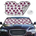 thumbnail image 3 of Lsque Tulips Flowers Car Windshield Sun Shade | Accordion Folding Style Auto Shade for Car Truck SUV Van | Blocks UV Rays Sun Visor Protector | Small, 3 of 7