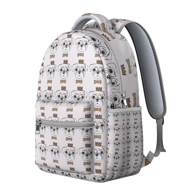 White Graphic Backpack for Everyday Use THE EVERYDAY EXPLORER BACKPACK - CHALK WHITE — IHKWIP main image 3