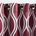 thumbnail image 3 of Exclusive Home Alfie Room Darkening Blackout Grommet Top Curtain Panel Pair, 52"x84", Burgundy, Set of 2, 3 of 8