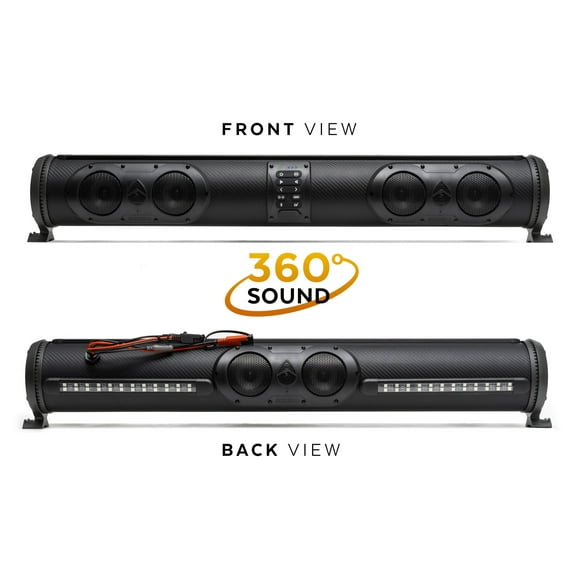 ECOXGEAR SoundExtreme SEDS32 Double-Sided Amplified Powersports 11 Speaker Bluetooth Soundbar Waterproof Sandproof with LED Lighting 500 Watts of Peak Power