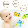 thumbnail image 5 of Tortuga de baño para bebé, juguete de baño de tortuga de 3 piezas, juguete de piscina para bañera, regalo para bebés, niños pequeños, niñas, 5 of 5