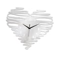 thumbnail image 4 of Reloj de pared con forma de corazón, números arábigos, 12 pulgadas, analógico, moderno, con movimiento silencioso. Plata, 4 of 9