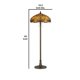 thumbnail image 5 of Lámpara de pie Tiffany de Lamp Benzara, 47 cm x 47 cm x 152 cm, 5 of 5