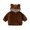 2-Brown, variant on Toddler Boys Girls Hooded Furry Zip Up Coat Warm Winter Coffee Jacket with Cute Ears Soft Plush Outerwear for Kids Fall Halloween Sweatshirt 3-6 Months