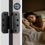 WellMade 4 in. Self-Closing Spring Hinge, Matte Black Steel Adjustable Door Hinge with Screws and Tools, UL Certified, 2 pack