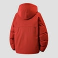 thumbnail image 5 of Mrmaere Men's Hooded Puffer Jacket Full-Zip Multi-Pocket Quilted Warm Stylish Outerwear for Daily & Outdoor Red L, 5 of 5