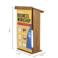 thumbnail image 3 of M&T Displays Plywood Stand up, Floor-Standing Podium, Lectern with Poster Fast, Shelf and Microphone Slot, 45 inch Height (Dark Wood), 3 of 3