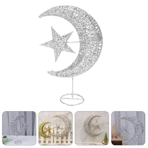 KONTONTY 1 Pc Unique Silver Star Tree Toppers for Christmas Decoration Gifts