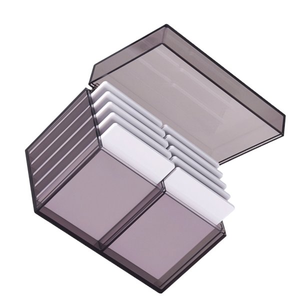 Monstrate Estuche de almacenamiento de pestañas de gran espacio para salón profesional fácil de usar. Acrílico transparente Pestañas postizas gris