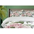 thumbnail image 4 of Ambesonne Rose Duvet Cover Set, Flourishing Pink Flora, 2-Calking, Pale Pink Green Bluegrey, 4 of 6