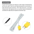 thumbnail image 4 of 3pcs K Type Thermocouple Mini Connector Temperature Sensor Fiberglass 16ft -50 to 400°C(-58 to 752°F), 4 of 6