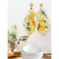 thumbnail image 2 of Sunflowers Kitchen Dish Towels for Drying Dishes Set of 4, Yellow Plaid Sunshine Vintage Country Bee Waffle Weave Microfiber Hand Tea Bathroom Towels Quick Dry & Absorbent Towel 12x12, 2 of 7