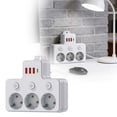 thumbnail image 1 of BotaniNest Function Wall Socket Extender With USB Charging Ports Individual Switches Surge Wall Design Fast Charging USB A & Type C Ports Ideal For Home Offi, 1 of 5