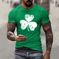 thumbnail image 2 of YANGXINX Mens Saint Patrick's Day T Shirt Classic Shamrock Graphic Tee for St. Patrick's Celebration Crew Neck Top for Everyday Wear, 2 of 4
