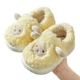 thumbnail image 4 of XIMIN Kids Slippers Girls Boys Slip On Cozy Plush House Cute Cartoon Sheep Fuzzy Shoes with Thick Sole Memory Foam Non-Slip Winter Warm Footwear, 4 of 8