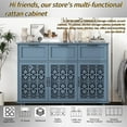 thumbnail image 5 of LFGUIZO 47″ Blue Bohemia Sideboard with 3 Drawers 3 Doors and 2 Adjustable Shelves Modern Accent Storage Cabinet for Dining Room,Living room TV Stand, 5 of 7