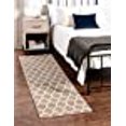thumbnail image 3 of Unique Loom 3118697 2 ft. 7 in. x 19 ft. 8 in. Philadelphia Trellis Runner Rug, Light Brown, 3 of 10