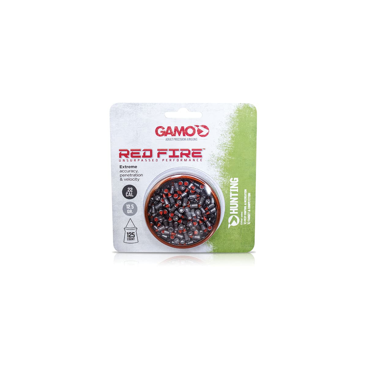 Gamo 632270454 RED FIRE PELLETS .22 CAL TINS OF 125 Hunting Small Game 