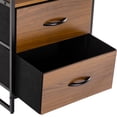 thumbnail image 4 of Duhome Elegant Lifestyle Side Table,Nightstand Dresser Bedside Storage Table with 2 Drawers, 2 Shelves,Yellowish Brown and Black, 4 of 7