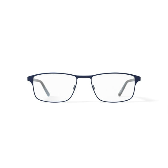 Bio Eyes Men's BE156 Oleander Rectangular Prescription Eyeglasses with Case, Navy Blue