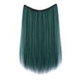thumbnail image 1 of Makeup｜Bradem wig April Deals Hair Extensions Real Human Hair Remy Wire In Hair Extensions Secret Fish Line Hair Piece With 2 Clips Long Straight 20 Inch, 1 piece ear-hanging dyed wig, 1 of 9