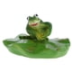 thumbnail image 2 of 6 estilo verano agua flotante hoja de loto Rana estatua ornamento bañera Animal En pie Cola Ornamento flotante de la rana del agua, 2 of 8
