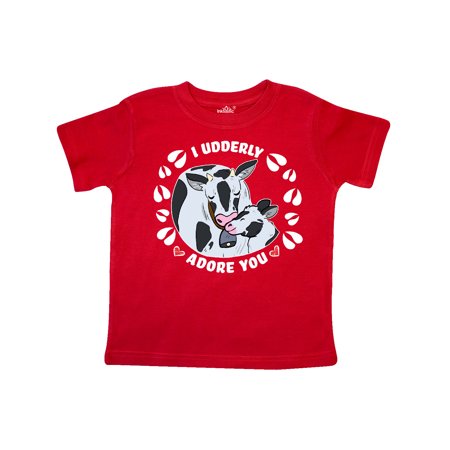 

Inktastic Cows I Udderly Adore You Gift Toddler Boy or Toddler Girl T-Shirt